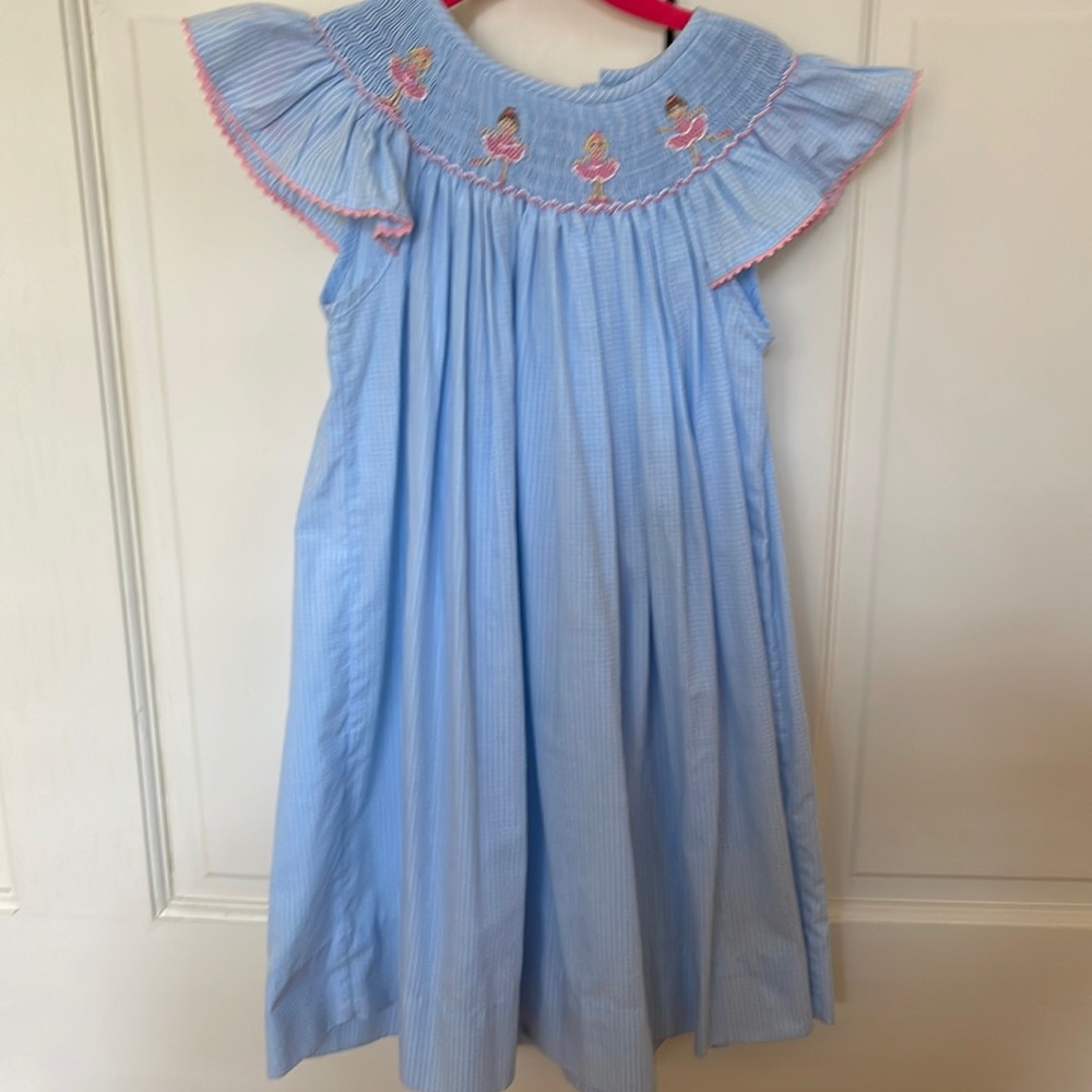 Anavini Smocked Girls Ballerina Dress